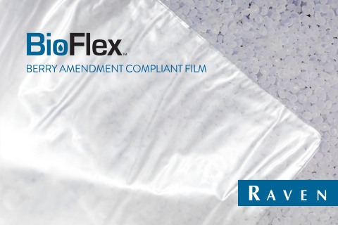 Raven BioFlex™ films are Berry Amendment compliant (USC, Title 10, Section 2533a) and contain premium-quality, high-strength polymer resins formulated to be used in the manufacturing of single-use, disposable medical isolation gowns. (Photo: Business Wire)