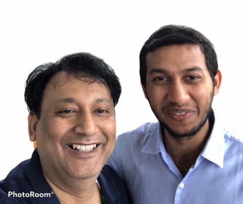 (L-R) Dr Apoorv Ranjan Sharma, founder of Venture Catalysts, and Ritesh Agarwal (Photo: Business Wire)