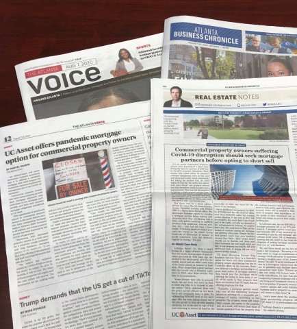 Atlanta Voice and Atlanta Business Chronicle coverage on UC Asset Mortgage partnership (Photo: Business Wire)