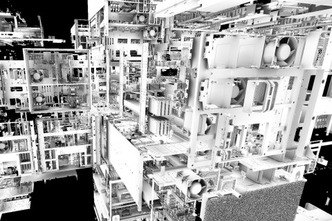 307M triangles Servers scene, ambient occlusion computed in 4.1ms @ 1080p on NVIDIA Quadro RTX8000 (Graphic: Business Wire)