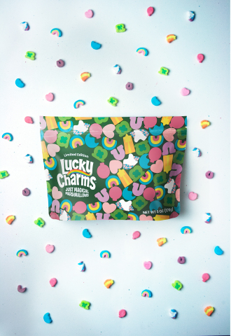 For the first time ever, Lucky Charms fans can now enjoy a pouch of magically delicious Just Magical Marshmallows. (Photo: Business Wire)