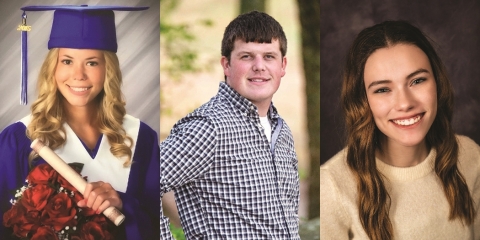 Left to right: Alexandria Betcher, Dalton Blanks, and Hope Williams. LP Scholarship 2020-2021 recipients. (Photo: Business Wire)