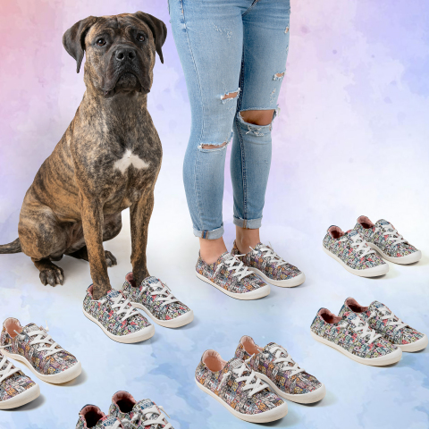 Skechers helps save the lives of shelter dogs and cats in Canada through its popular BOBS from Skechers collection. Featured dog available for adoption is Michelle from Dog Tales in King City, Ontario. (Photo: Business Wire)