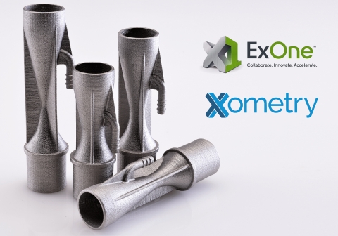 The ExOne Company, the global leader in binder jetting technology, and Xometry, the largest U.S. marketplace for custom manufacturing, are partnering to provide metal 3D printing services. ExOne binder jetting is a fast and cost-effective way to 3D print metal, and is now available through Xometry's Digital RFQ Marketplace. (Photo: Business Wire)