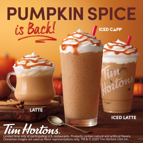 Tim Hortons U.S. Announces Return Of Pumpkin Spice Product Line-Up (Photo: Business Wire)