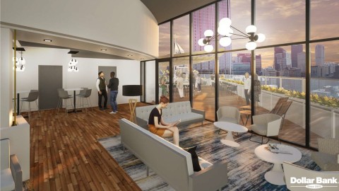 Dollar Bank renderings of new rooftop space at 20 Stanwix Street. (Photo: Business Wire)