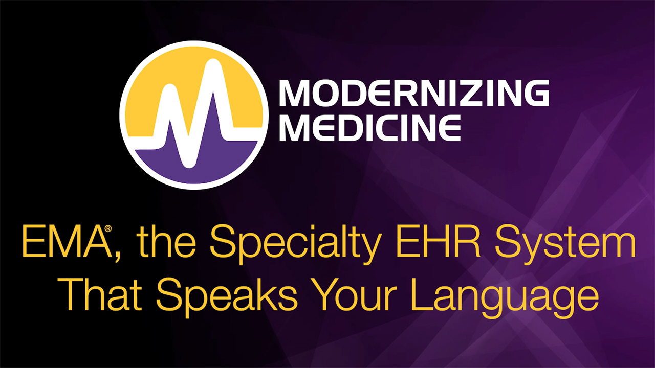 This brief video demonstrates Modernizing Medicine®’s award-winning specialty EHR system, EMA®.