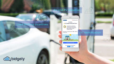 Bidgely electrification solutions equip utilities with the ability to identify electric vehicles (EV) in the home, create personalized customer load shifting incentives and pinpoint customers with a higher propensity to invest in EVs or solar PV. (Graphic: Business Wire)