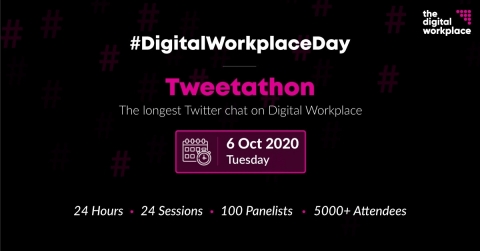 Digital Workplace Day Tweetathon, the first-ever 24-hour conversation around the most important aspects of the digital workplace. (Graphic: Business Wire)