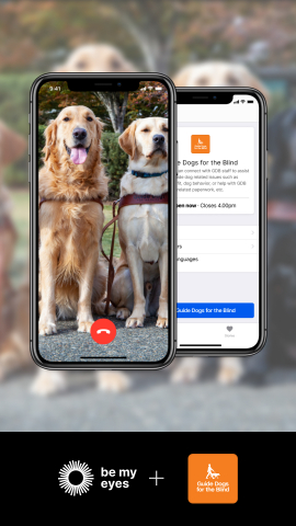 Guide Dogs for the Blind's partnership with Be My Eyes, an innovative app, gives clients who are blind or visually impaired real-time video assistance. (Photo: Guide Dogs for the Blind)