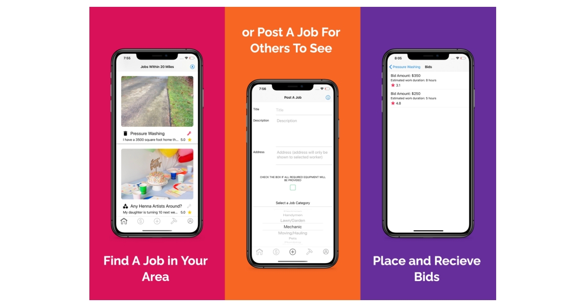 Bidbud Launches New Mobile App for the Gig Economy That Allows Workers to Place Bids on Posted Jobs