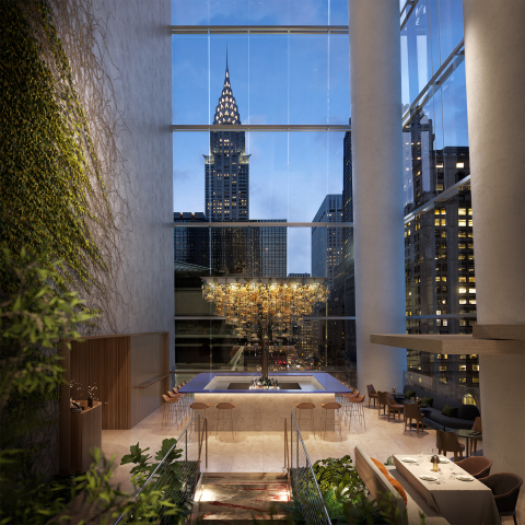 Located at the corner of Vanderbilt Avenue and East 42nd Street, Le Pavillon sits directly across from Grand Central Terminal in One Vanderbilt, Midtown’s tallest tower. (Photo: Business Wire)