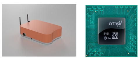 Mock-up images: Wireless base station (left) and New generation system-on-chip (right) (Photo: Business Wire)