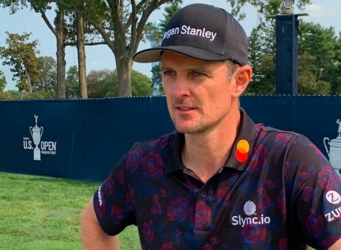 Justin Rose unveils new sponsorship with Slync.io ahead of U.S. Open (Photo: Business Wire)