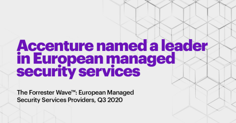 Accenture was named a Leader in the latest Forrester Research report on European Managed Security Services (Graphic: Business Wire)