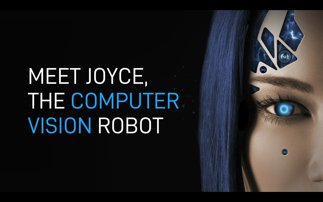 Immervision introduces JOYCE, the world’s first humanoid robot developed by the computer vision community.