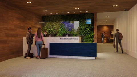 original Rendering of Centurion Lounge at New York's LaGuardia Airport (Photo: Business Wire)