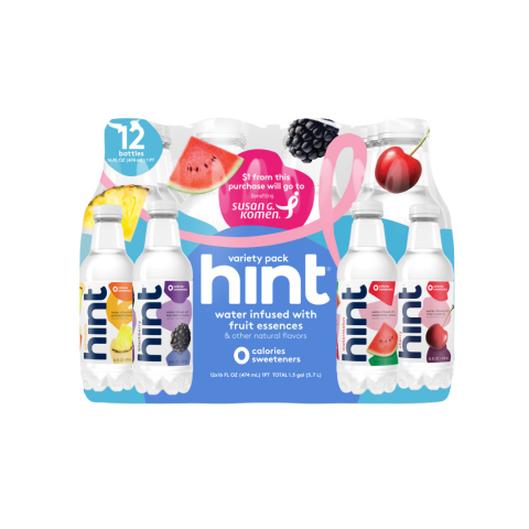 Hint® is supporting Susan G. Komen® through sales of the Hint® water variety pack. Learn more at www.livepink.org. (Photo: Business Wire)
