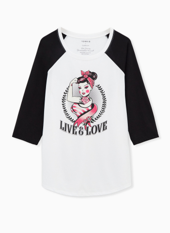 Torrid is supporting Susan G. Komen® through sales of the ‘Live and Love’ Raglan Tee that is specially designed to symbolize the strength and courage for women to keep up the fight. Learn more at www.livepink.org. (Photo: Business Wire)
