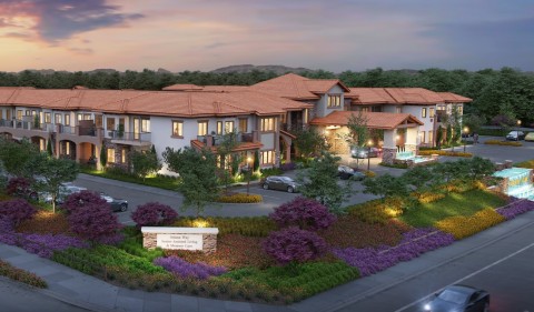 Rendering of Griffin Living senior housing and memory care facility, Solana Way, in Temecula, CA. (Photo: Business Wire)