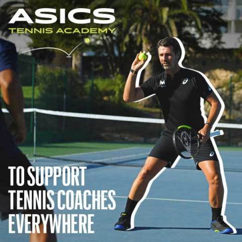 Introducing ASICS Tennis Academy, a virtual platform to support and empower tennis coaches everywhere. (Photo: Business Wire)