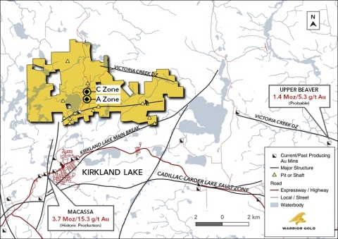Figure 1. Goodfish-Kirana Property Location with A Zone and C Zone (Graphic: Business Wire)