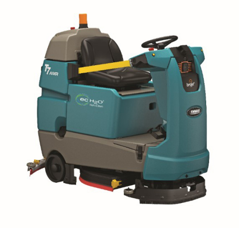 Tennant Company’s newest innovation is the first-to-perform robotic floor scrubber, the T7AMR. (Photo: Tennant Company)