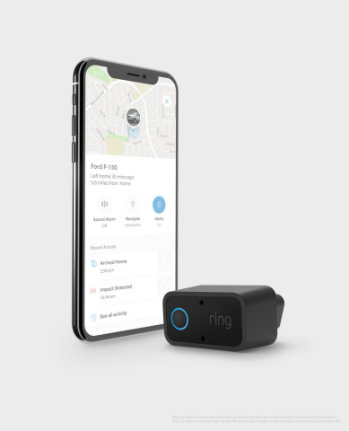 Ring Car Alarm is a low-cost device helping protect users’ cars—at home and throughout their neighborhood. The discreet, wireless device plugs into the OBD-II port in 99% of cars on the road in the U.S., and alerts you in the event of bumps, break-ins, tows, and more. (Photo: Business Wire)