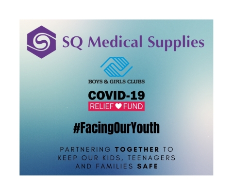 Boys & Girls Clubs of America and SQ Medical Supplies partner to help kids, teens and families stay safe during the COVID-19 pandemic. (Graphic: Business Wire)