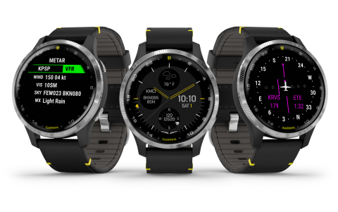 Garmin International, Inc., today announced the D2 Air, its latest GPS smartwatch for the modern pilot with powerful aviation capabilities and a sleek, new touchscreen design that can be worn 24/7. (Photo: Business Wire)