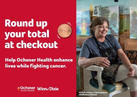 Winn-Dixie is teaming up with Ochsner Health to support patients undergoing cancer treatments. Now through Oct. 27, Winn-Dixie customers in Louisiana can help their neighbors fighting cancer by rounding up their total grocery bill to the nearest dollar. (Photo: Business Wire)