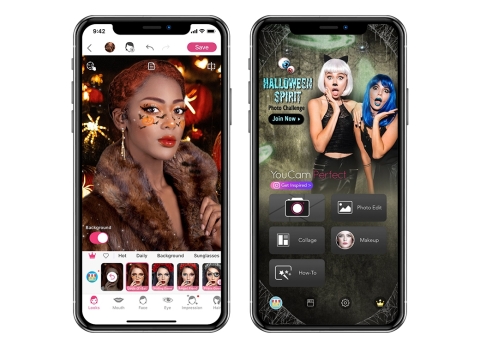 YouCam Makeup and YouCam Perfect release a collection of interactive virtual reality Halloween experiences that are scary good. (Photo: Business Wire)