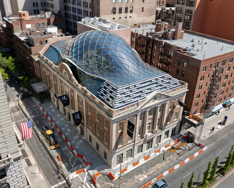 44 Union Square, exterior bird's eye view of entire building showcasing award winning iconic glass dome. (Photo: Business Wire)