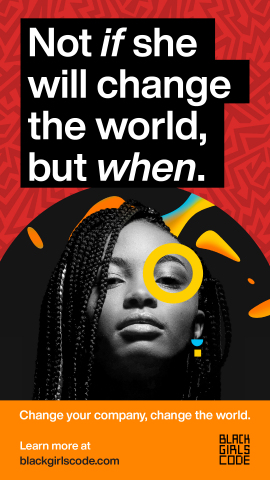 original Creative for the Black Girls CODE new ad campaign (Graphic: Business Wire)