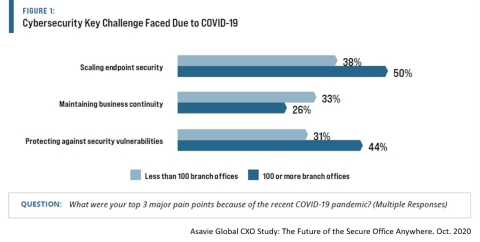 Cybersecurity key challenges faced during COVID-19 (Graphic: Business Wire)