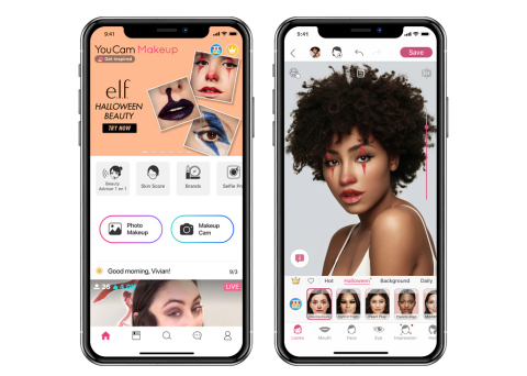 YouCam Makeup brings to life e.l.f. Cosmetics’ Halloween AR makeup collection (Photo: Business Wire)