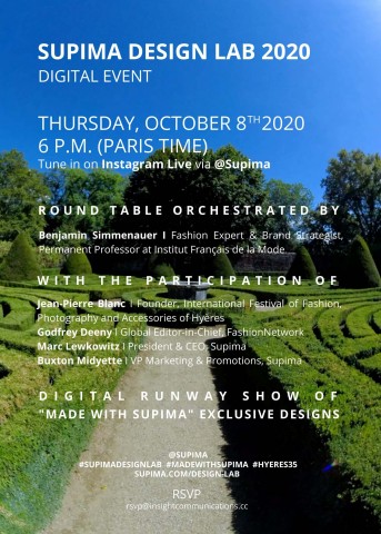 original Supima Design Lab 2020 Digital Event Invitation (Photo: Business Wire)