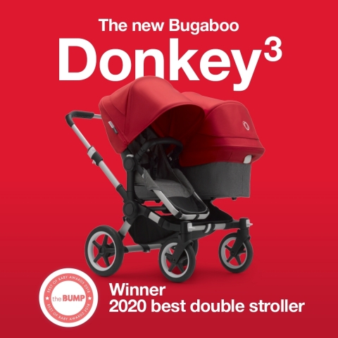 Bugaboo Donkey 3 named best double stroller by The Bump in its 2020 Best of Baby Awards. "The Bugaboo Donkey 3 is a true unicorn as far as double strollers go—it’s the only one on the market that adjusts from a single to side-by-side double. It’s an editor favorite and a Best of Baby winner for best double stroller for the second year in a row." (Photo: Business Wire)