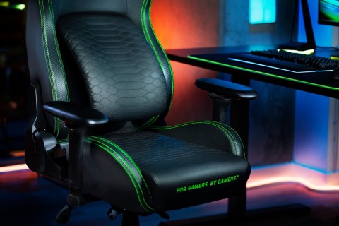 At RazerCon 2020, CEO and Co-Founder, Min-Liang Tan, announces the first ever Razer gaming chair, the Razer Iskur, complete with an ergonomic lumbar support system. (Photo: Business Wire)