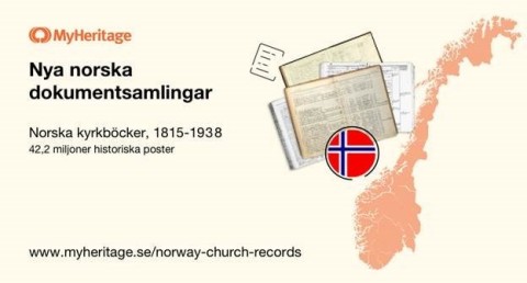original MyHeritage släpper en stor samling historiska norska kyrkböcker (Graphic: Business Wire)