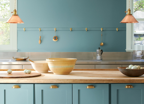 Benjamin Moore revealed its Color of the Year 2021 as Aegean Teal 2136-40, an intriguing blue-green that reflects natural harmony and invites us to reflect and reset. (Photo: Business Wire)
