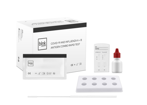 thumbnail blnk COVID-19 and Influenza A + B Antigen Combo Rapid Test Kit (20 Tests) (Photo: Business Wire)