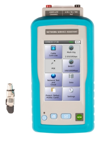 thumbnail AEM帶有Certi-Lite功能的Network Service Assistant (NSA)可以彌補現有測試設備不能同時測試網路連通性和線纜合格性的不足。（照片：美國商業資訊） 