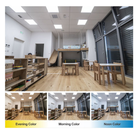 thumbnail (Fig.2) The lighting fixtures with SunLike natural spectrum LEDs at a private kindergarten in Slovenia (Graphic: Business Wire)