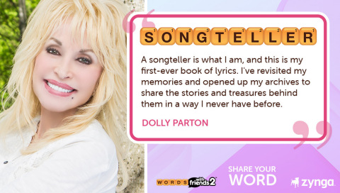 Dolly Parton Brings A Word Of Her Own To Popular Mobile Game Words With Friends (Photo: Business Wire)