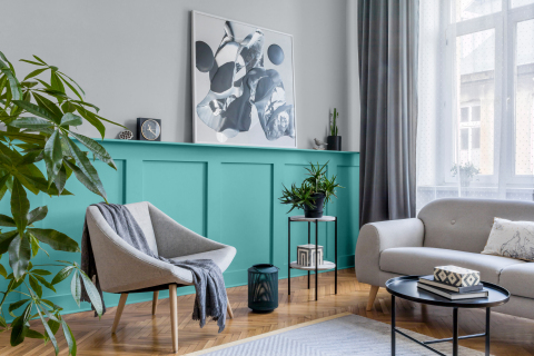 GLIDDEN® paint did not choose a Color of the Year - again! Instead, and for the first time ever, Glidden paint has selected Aqua Fiesta (PPG1147-4) as the Accent Color of the Year for 2021. (Photo: Business Wire)