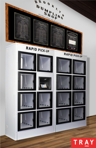 Brooklyn Dumpling Shop Food Locker Automat System powered by TRAY DineSafe. (Photo: Business Wire)