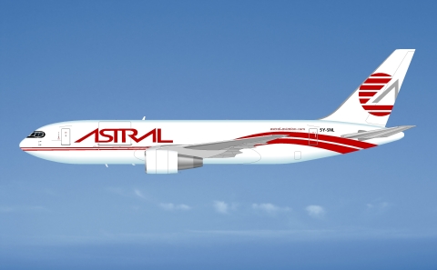 ATSG livre un Boeing 767 converti en cargo à Astral Aviation au Kenya (Photo : Business Wire)