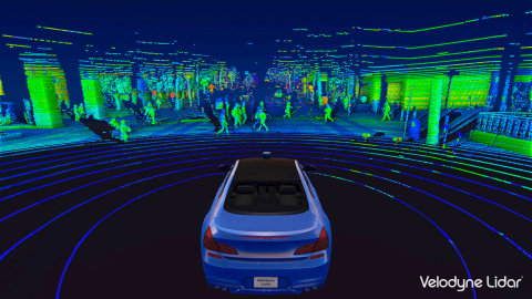 Velodyne’s lidar sensors provide high-deﬁnition, three-dimensional information to autonomous vehicles and smart city solutions with the goal of saving lives, improving mobility and promoting sustainability. (Photo: Business Wire)
