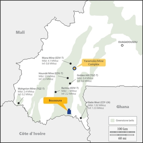 Fig 4. Boussoura Project Location (Graphic: Business Wire)